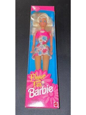 Flower Fun Barbie Doll In Original Box - Mattel Fashion Avenue Collection - 1990